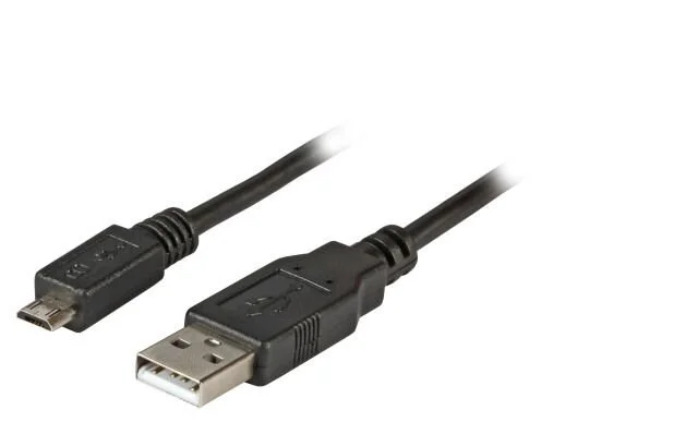 Kabel USB2.0, 1.8m, A(St)/Micro-B(St) 5pol., Classic, Schwarz,
