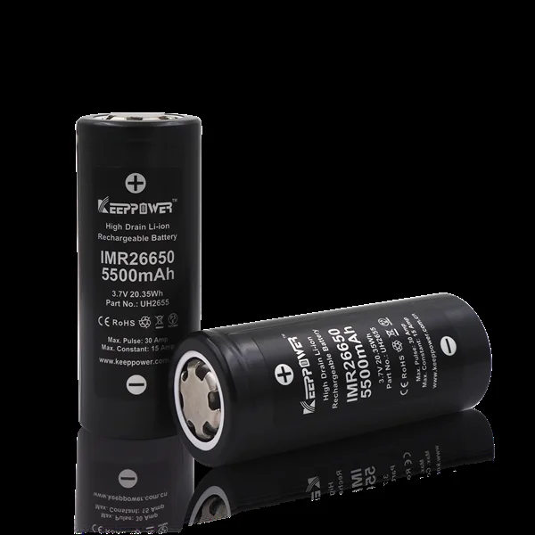 Keeppower IMR26650 – 5500mAh, 15A, 3,6V – 3,7V Li-Ion-Akku