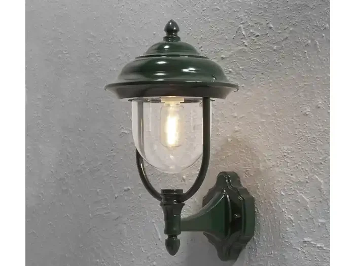 Konstsmide Außen Wandlaterne PARMA stehend im Landhausstil, grün, Höhe 43cm Exklusiv