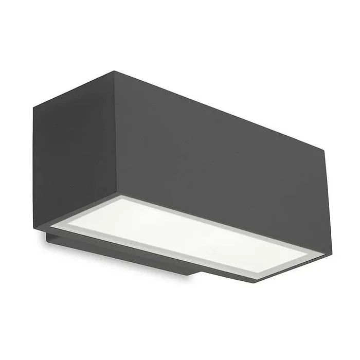 LED Au�enwandleuchte AFRODITA LED DOUBLE EMISSION, IP66 IK04, Up/Down, 22cm, Schaltbar, 17.9W, 4000K, Anthrazit
