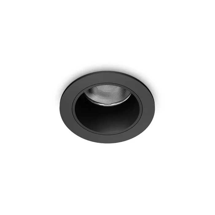 LED Deckeneinbauleuchte QUARK, � 4,9cm, 25�, 12W, 3000K, 1200lm, IP20, schwarz