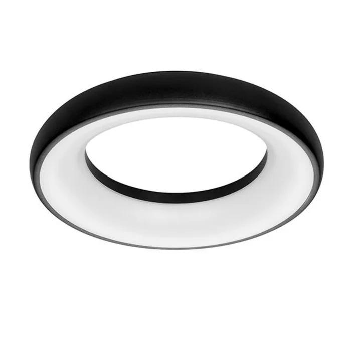 LED Deckenleuchte Wandleuchte Hängeleuchte DONUT – schwarz – 25W – warmweiß – dimmbar