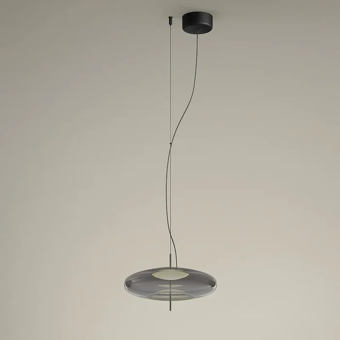 LED Einbau-Pendelleuchte PLAT RECESSED, IP20, 10.5W 2700/3000/4000K (CCT Switch), CRi 92, dimmbar, schwarz / rauchgrau