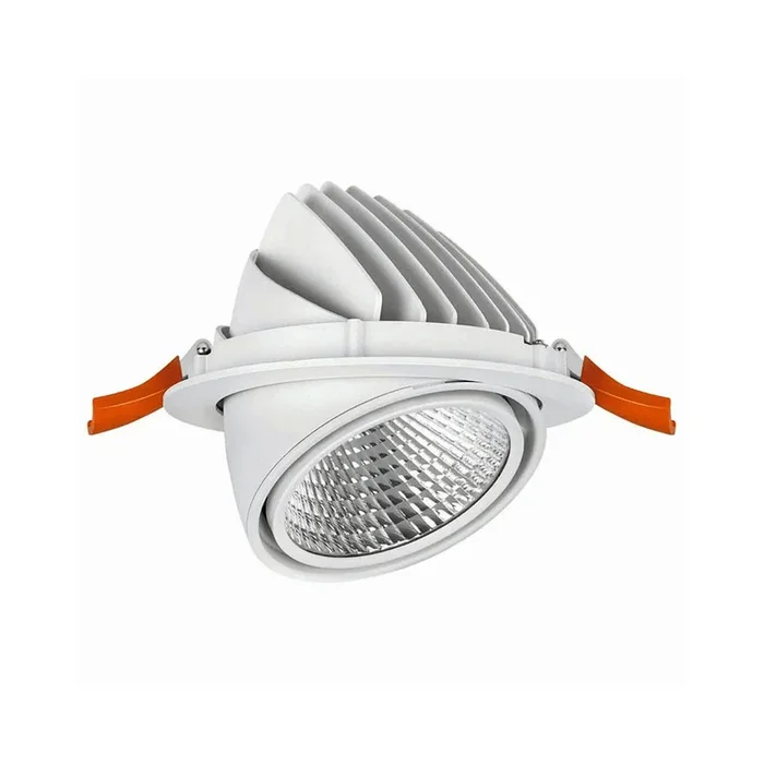 LED Einbaudownlight SARA, � 18,7cm, 36�, 20-39W, 3500K, 2425-5069lm, CRI90, IP20, schwenkbar, wei�