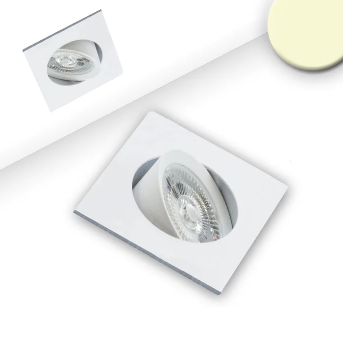 LED Einbauleuchte SLIM68 weiß, eckig, 9W, warmweiß, dimmbar