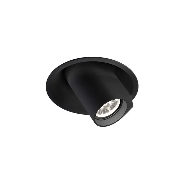 LED Einbaustrahler BLIEK ROUND CEILING REC 1.0 LED 4000K 6/9W 350/500mA 17V CRI90 BLADE SPRINGS, dreh-/schwenkbar, schwarz matt