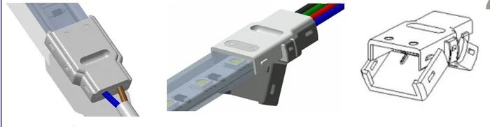 LED FLEX Strip zub. Easy Connect Strip to Wire 12/14mm IP67