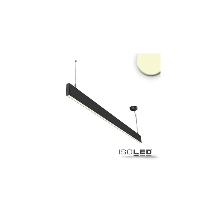 LED Hängeleuchte Linear Up&Down 1200, 40W, prismatisch, linear- u. 90° verbindbar, schwarz, warmweiß