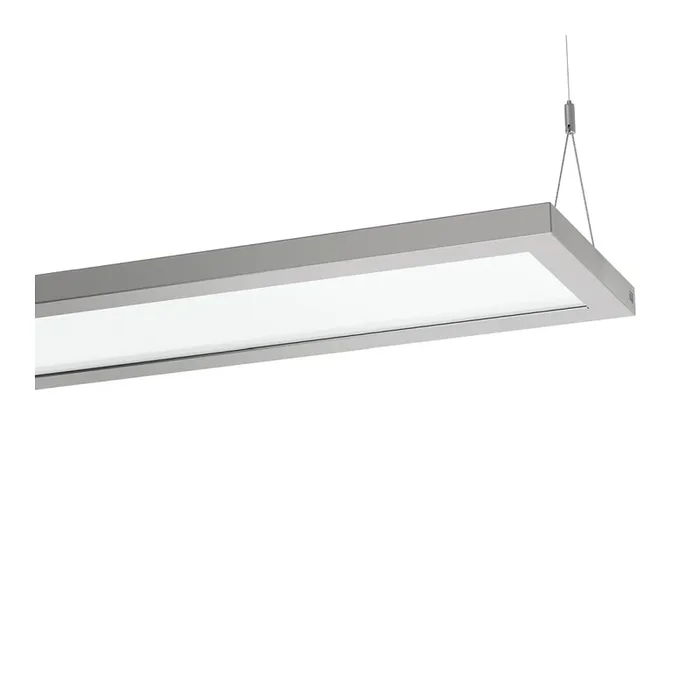 LED Pendelleuchte SL629 PL PRISM D/I, 54W, 3000K, 6630lm, IP20, IK05, DALI, bildschirmarbeitsplatztauglich, grau
