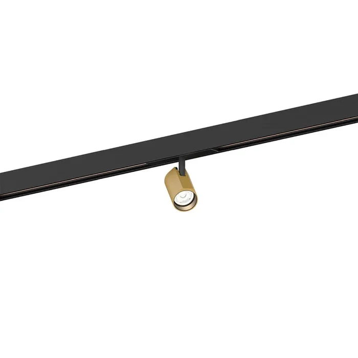 LED Schienenstrahler CENO 1.0 ON STREX 48V TRACK, CRi >90, UGR <16, kardanisch, schaltbar, 7W 2700K 31�, mattschwarz / gold