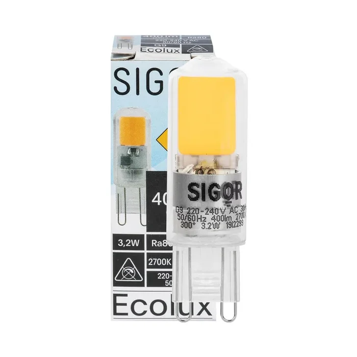 LED-Stiftsockellampe ECOLUX klar G9 2700K, 3,2 Watt