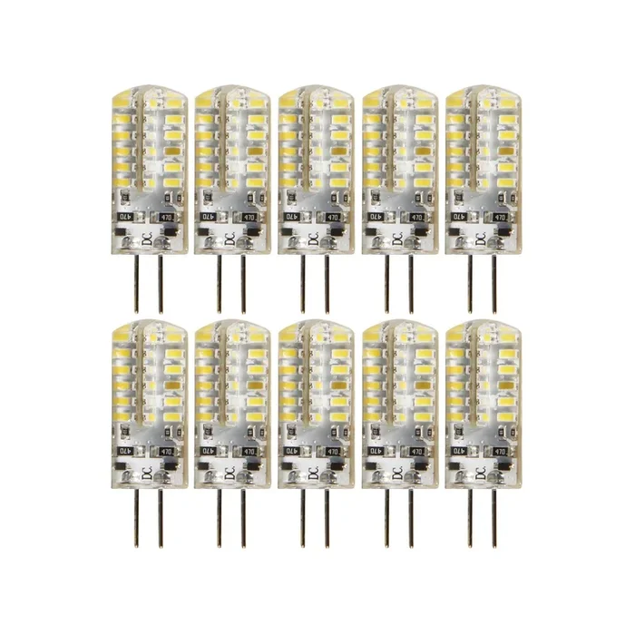 LED-Stiftsockellampe McShine “Silicia“, G4, 2W, 160lm, warmweiß, 10er-Pack