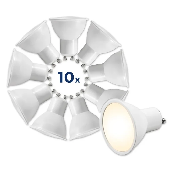 LED-Strahler McShine “MS-60-10“ GU10, 6W, 490lm, 3000K, warmweiß,10er-Pack