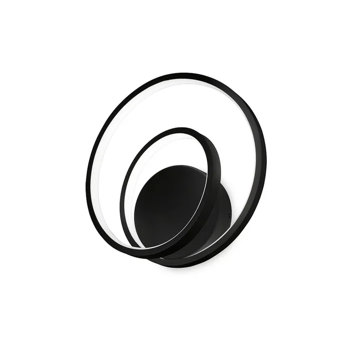 LED Wandleuchte OZ ON-OFF, IP20, � 29cm, CRi >90, schaltbar, 28W 3000K, schwarz