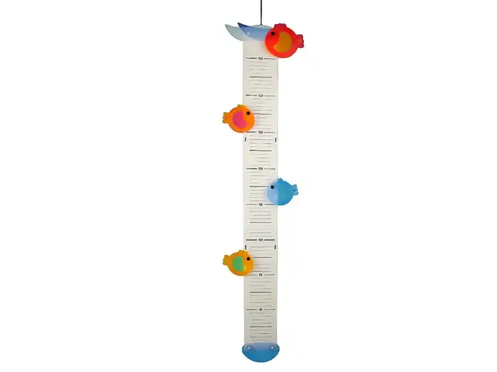 Letzte Chance Niermann Verspielte Messlatte aus Holz, Made in Germany, 70-150cm, Design FISCHE