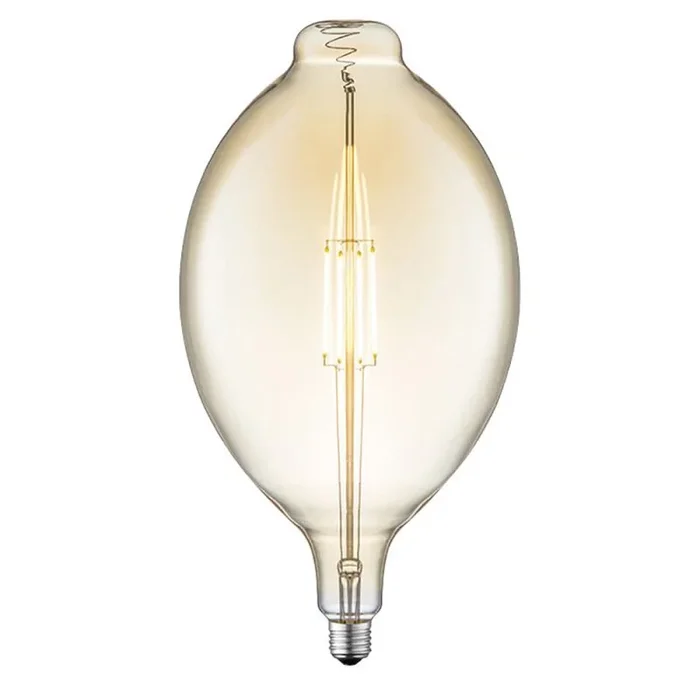 LeuchtenDirekt LED Filament Leuchtmittel Oval Ø18cm 4W = 32W E27 Gold 420lm warmweiß 2700K