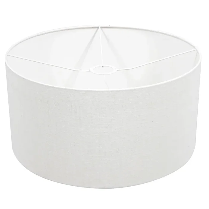 Leuchtenschirm KAPPEN, � 40cm / H�he 20cm, zylindrisch, Leinen wei�