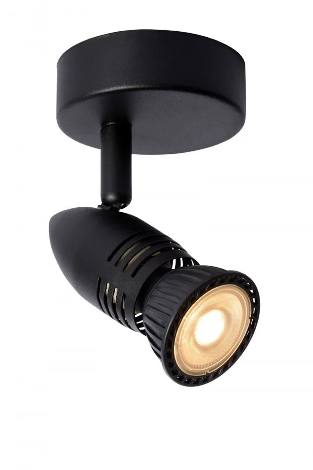 Lucide 13955/01/30 CARO Decken- oder Wandstrahler D90mm | 1xGU10 – schwarz