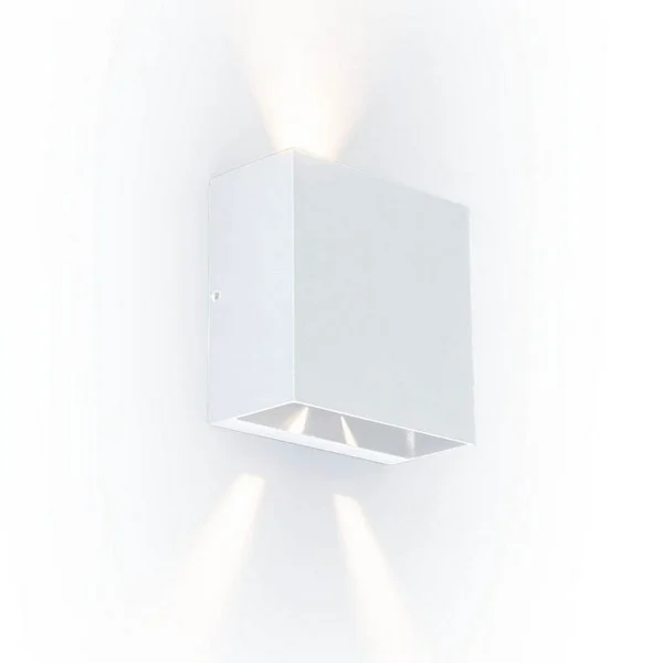 Lutec 5104003032 LED-Außenwandleuchte Gemini Beams 1x10W | 400lm | 3000 K | IP54 – weiß