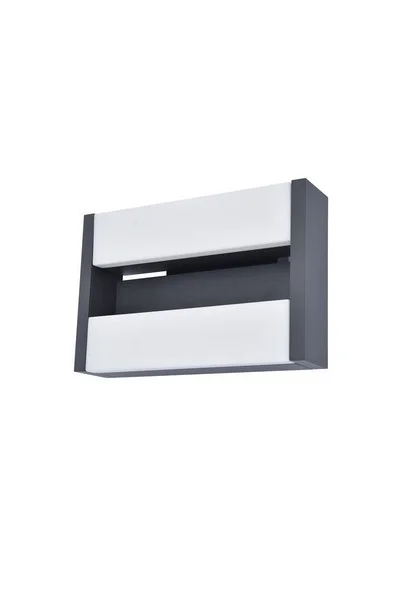 Lutec 5107001118 Außenwandleuchte Conroy 1×17,8W | 1300lm | 3000 K | IP44 – grau