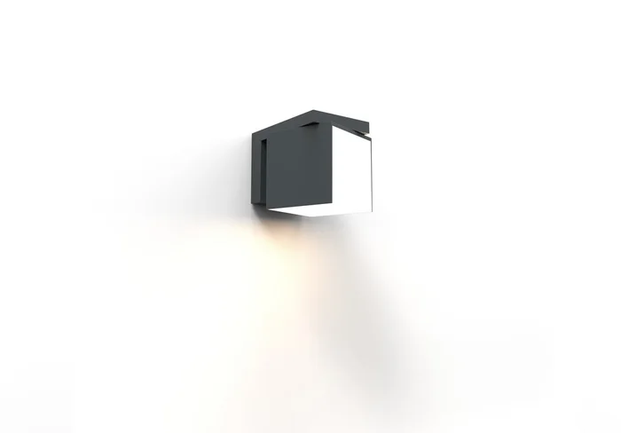 Lutec 5193814118 LED-Außenwandleuchte Cuba 1×12,2W | 500lm | 4000 K | IP54 – grau