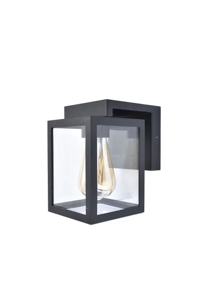 Lutec 5206501012 Außenwandleuchte Shiva 1x40W | E27 | IP44 – schwarz