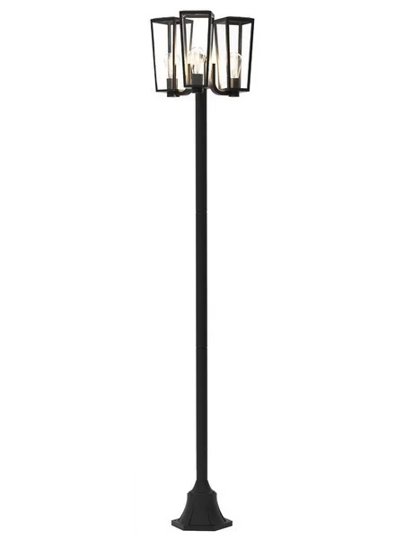 Lutec 7196603012 Gartenleuchte Kiefer 3x40W | E27 | IP44 – schwarz