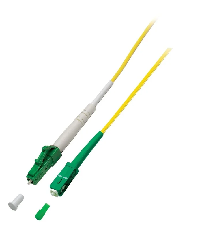 LWL-1-Faser-Patchkabel 3mtr.LC(APC)-SC(APC), 9/125u, Schrägschliff, AD=3mm, G657.A2,