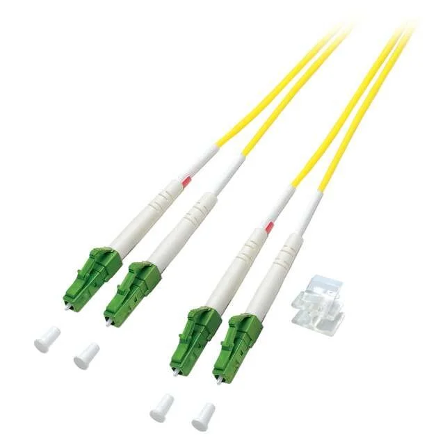 LWL-2-Faser-Patchkabel 1.5mtr.LC(APC 8)-LC(APC 8), 9/125um, Schrägschliff beide Seiten