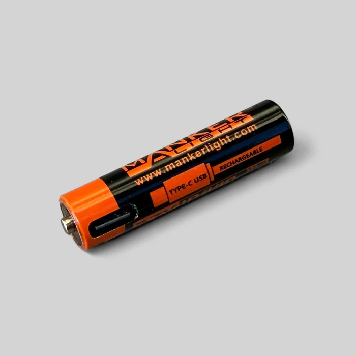 Manker AkkuTyp 10440 300 mAh mit USB-C Ladeanschluss wie Micro AAA Batterie