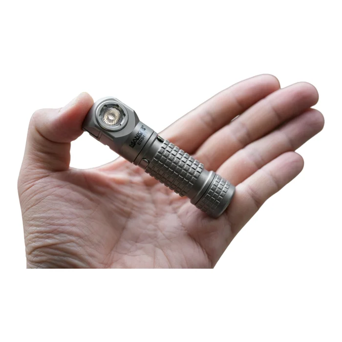 Manker E03H III NW TI stonewashed 14500 / AA-Stirnlampe 800 Lumen Winkellampe mit Stirnband & abnehmbaren Filtern mit Akku