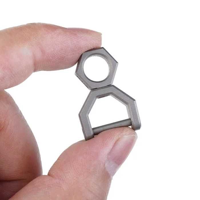 MecArmy CH5 Titanium D Form Ring – drehbar