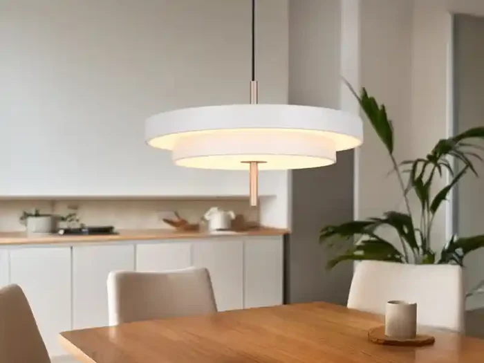 Mega-Angebot Trio Leuchten Dimmbare LED Pendelleuchte KEATON im modernen Design, Hellgrau Ø 40cm