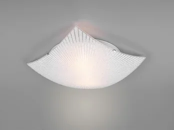 meineWunschleuchte Flache LED Deckenleuchte mit Glas Lampenschirm Weiß, Quadrat 40cm