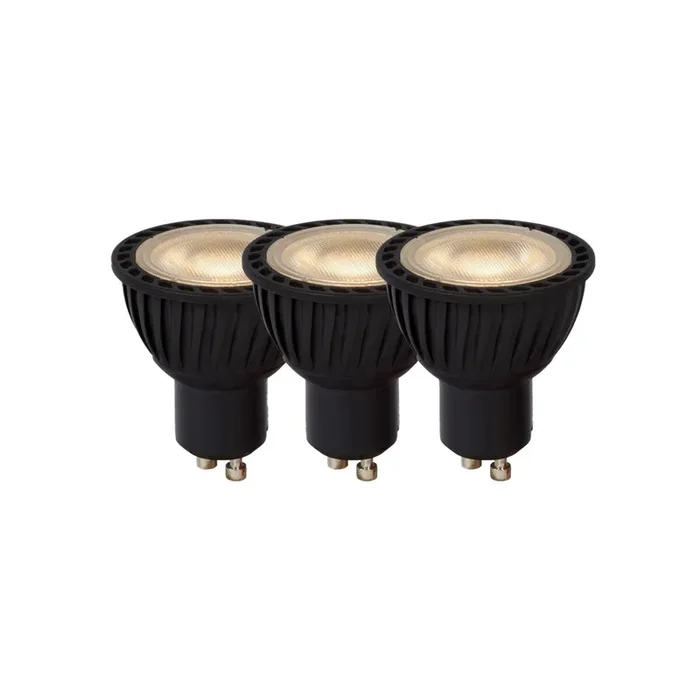 MR16 Led Lampe Ø 5 cm LED Dim. GU10 3x5W 3000K Schwarz Set von 3