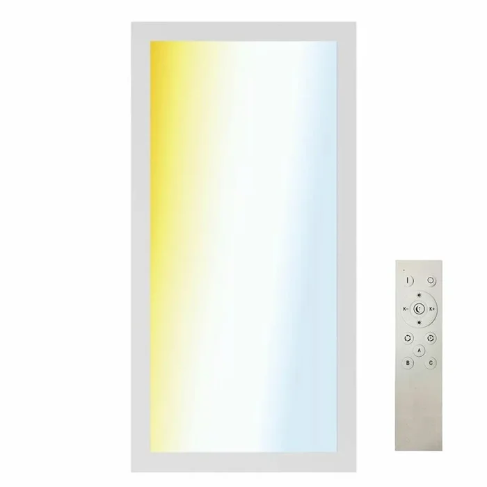 Müller-Licht LED Aufbaupanel Calida Switch Tone 60x30cm Weiß 24W 1800lm CCT 2700K-6500K dimmbar Fernbedienung