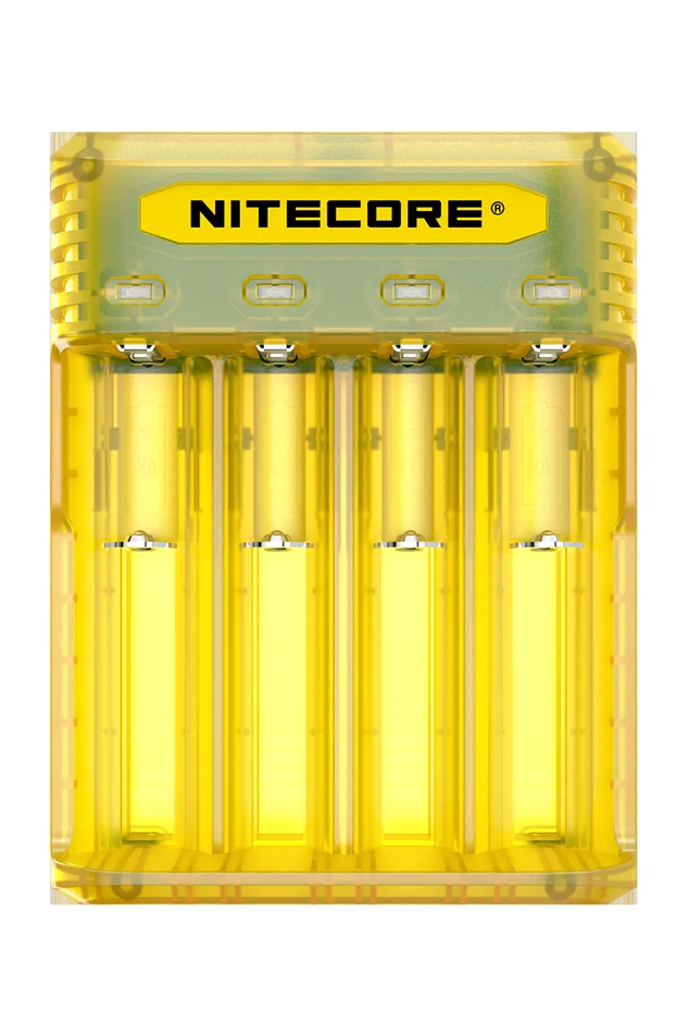 Nitecore Q4 Ladegerät für Li-Ion Akkus – gelb