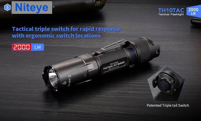 Niteye TH10Tac 2000 Lumen taktische Taschenlampe