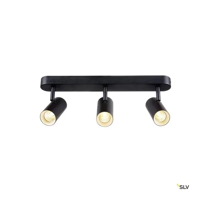 NOBLO®, Wand- und Deckenaufbauleuchte, triple, rund, 2700 K, 19 W, PHASE, 32°, schwarz