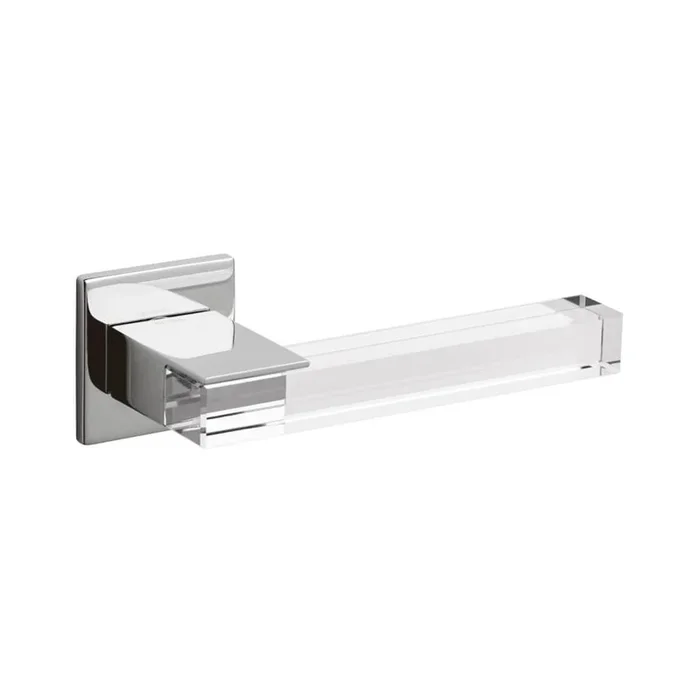 Olivari – Design-Türgriff Ice Cube Chrom und transparent