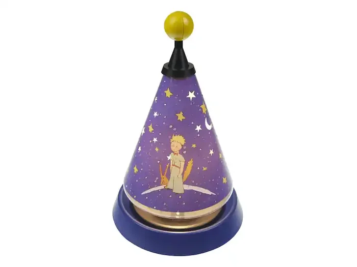 Original Niermann Tischlampe Carrousel KLEINER PRINZ projiziert Mond und Sterne ins Kinderzimmer