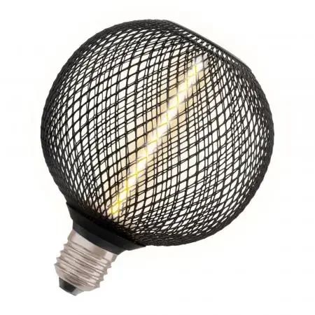 OSRAM E27 DECOR LED Lampe STRAW FILAMENT GLOBE 125 Schwarz dimmbar 3.5W wie 12W extra warmweißes gemütliches Licht Sale