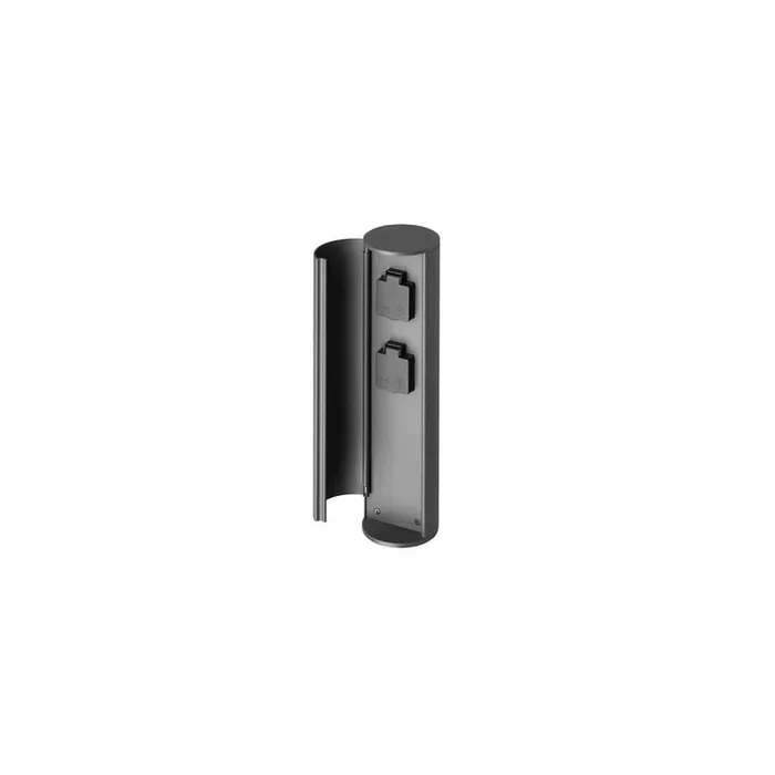 Outdoor Energies�ule MATURNA POWER, IP44, rund, mit Klappe, 230V AC, 2-fach, strukturgraphit