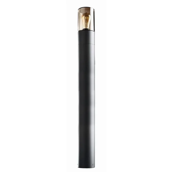 Outdoor Standleuchte / Wegeleucht SANTORIN , IP54, 90cm, E27, anthrazit / Rauchglas klar