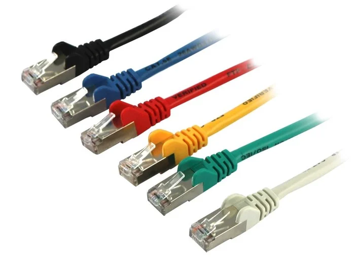 Patchkabel RJ45, 5m gelb, CAT5e, S-FTP(SF/UTP)