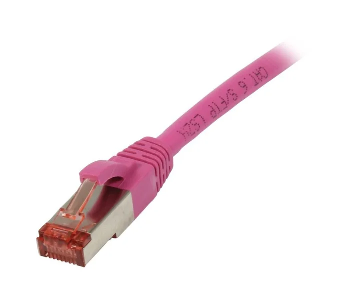 Patchkabel RJ45, CAT6 250Mhz, 7.5m magenta S-STP(S/FTP),TPE(Superflex)