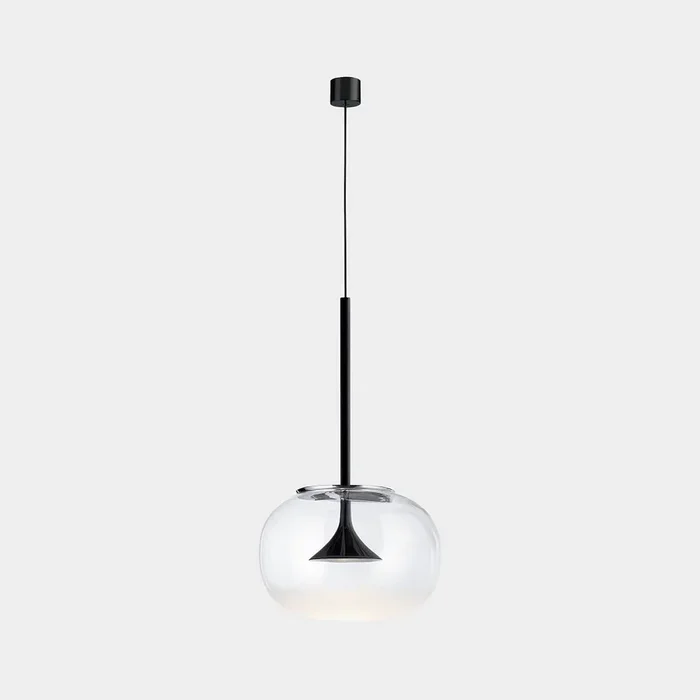 Pendelleuchte ALIVE SINGLE WITH GLASS DIFUSOR LED 6,9W 2700K schwarz 454lm