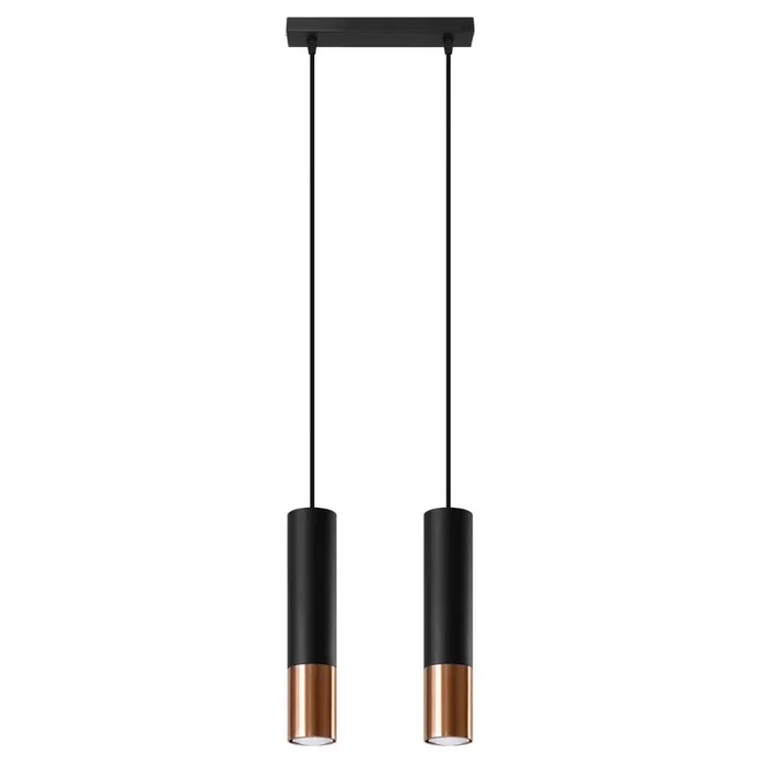 Pendelleuchte LOOPEZ 2 schwarz/Kupfer