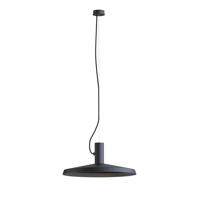 Pendelleuchte ROOMOR 1.4 – PAR16, GU10, Pendel 250cm, Schirm � 51cm, tiefschwarz, matt