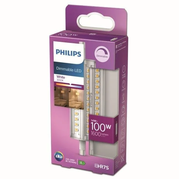 Philips 8718699780371 LED Lampe 1x14W | R7S | 1600L | 3000K – weiß, dimmbar